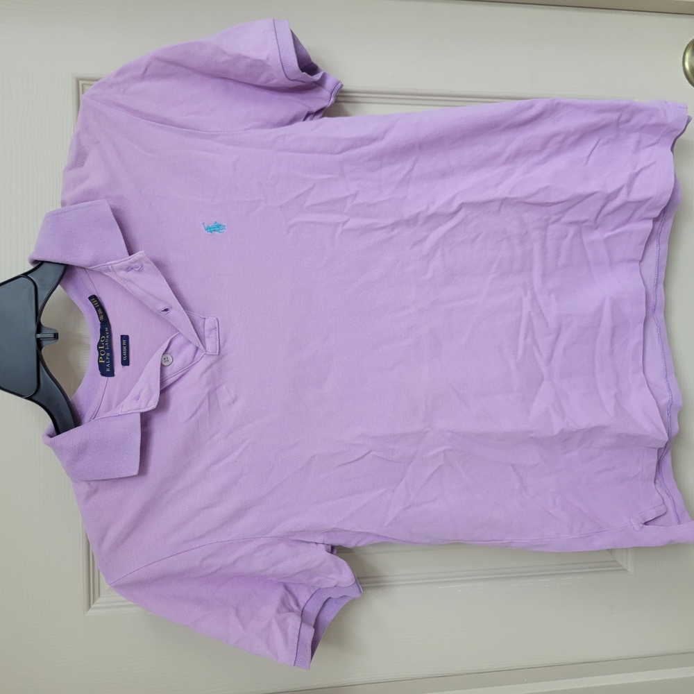 Polo by Ralph Lauren Purple Polo Shirt with Classic Collar